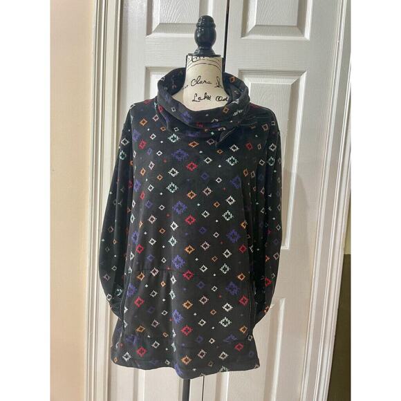 Jasmine & Ginger Sweatshirt crossover Neck Sz X-Large Velvet Kangaroo Pockets - Picture 14 of 16